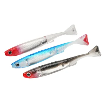 Soft Lure Set, Curly T-Tail Soft Baits, Long Cast Freshwater Saltwater Fake Baits for Bass, Mandarin Fish, Topmouth Culter – Soft Lure – view 2