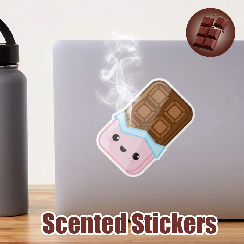 Custom Fruit Flavour Stickers Scented Sticker Fragrance Scraping Label ...