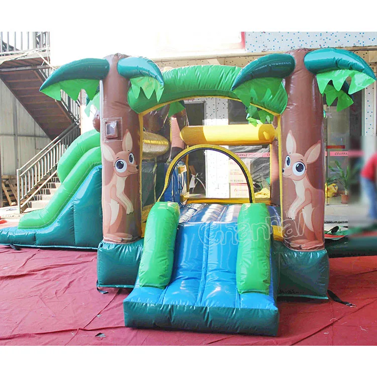 Outdoor Commercial Kangaroo Small Combo with Slide Obstacle Bouncer Jumper Commercial Jumping Castle Bounce Houses for Sale