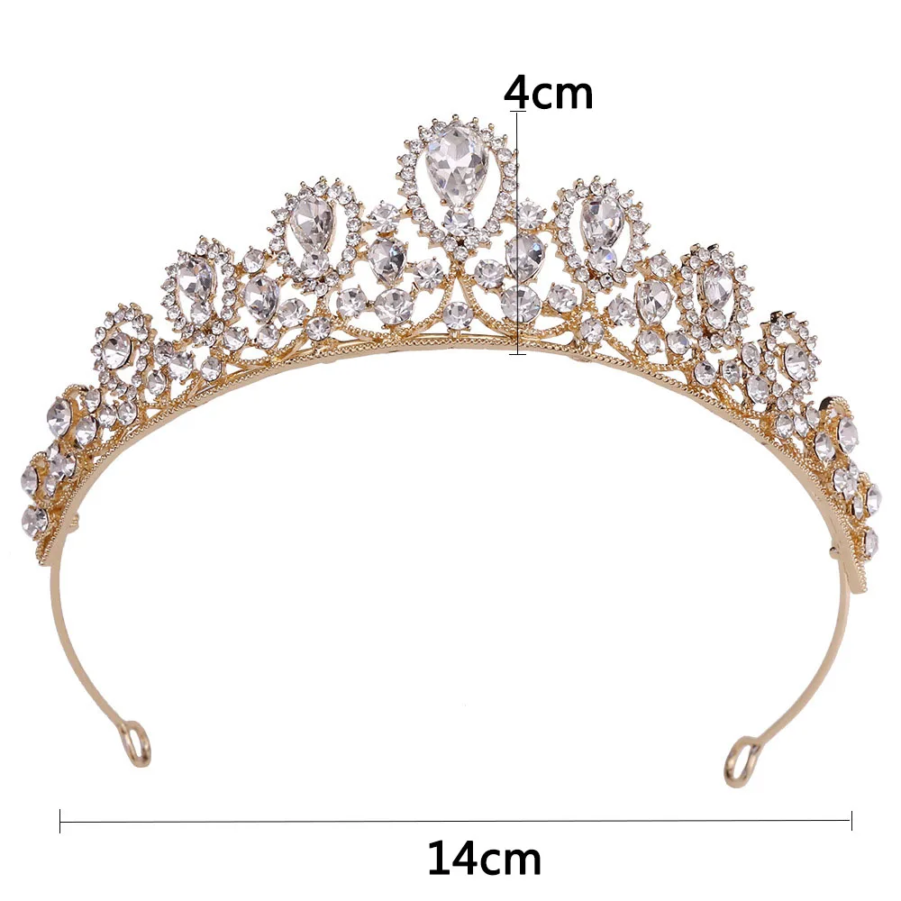 Elegante Rode Bruids Kroon Hoofdtooi - Oversized Kristallen Bruiloft Kroon Voor Vrouwen