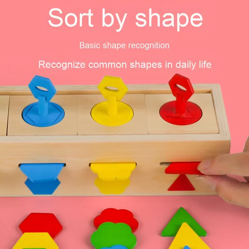Montessori-Sinnesentwicklung Holzspielzeug für Kinder, kognitive Intelligenzbox, Lern- und Sortierspielzeug für Kleinkinder, pädagogisches Spielzeug Geschenk