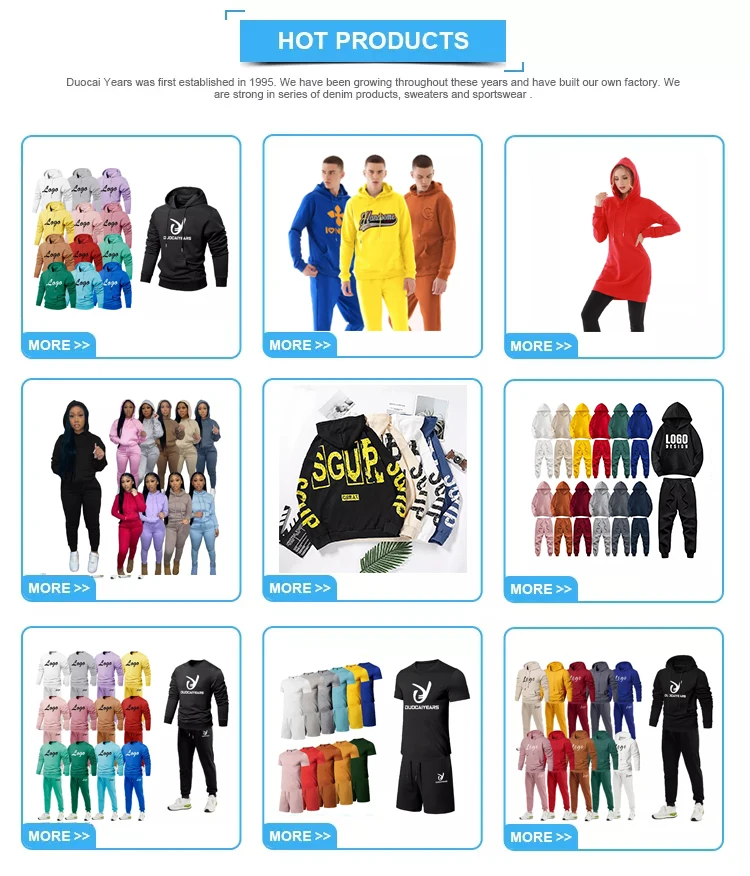 Wholesale High Quality Custom Logo Unisex Tracksuit hoodie and sweatpants set men