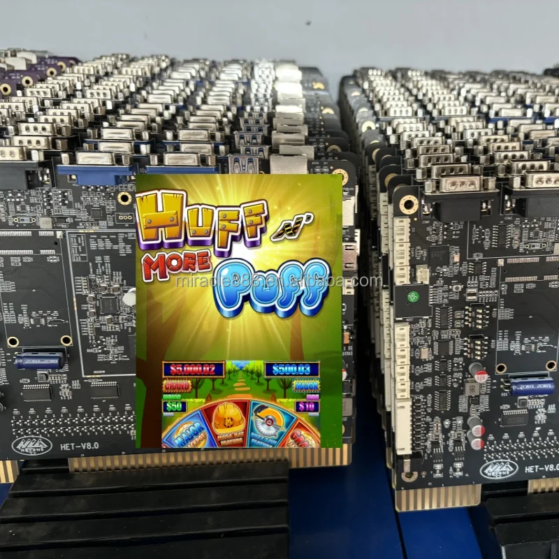 Hot Game in USA Huff and More Puff Dual Screen Vertical Games HET 8.0 Black Board for Arcade Center