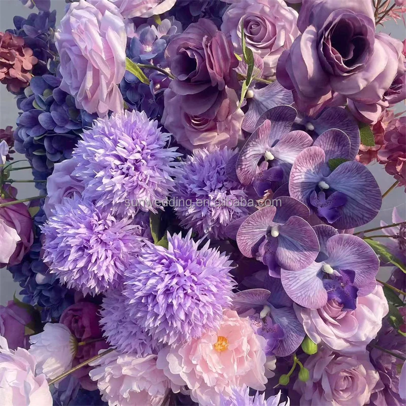Sunwedding Purple Hydrangea Artificial Silk Flower Runner Wedding ...