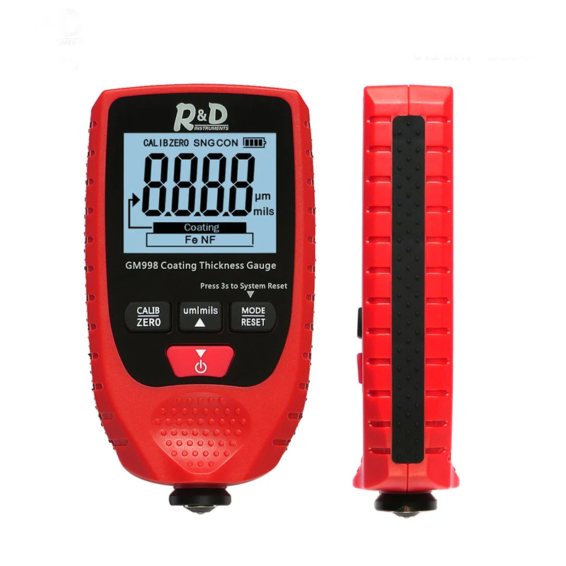 Gm998 Digital Car Paint Coating Thickness Gauge 01500 Um Fe & Nfe