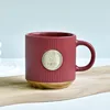 Matte red bronze medallion (with gold base)
