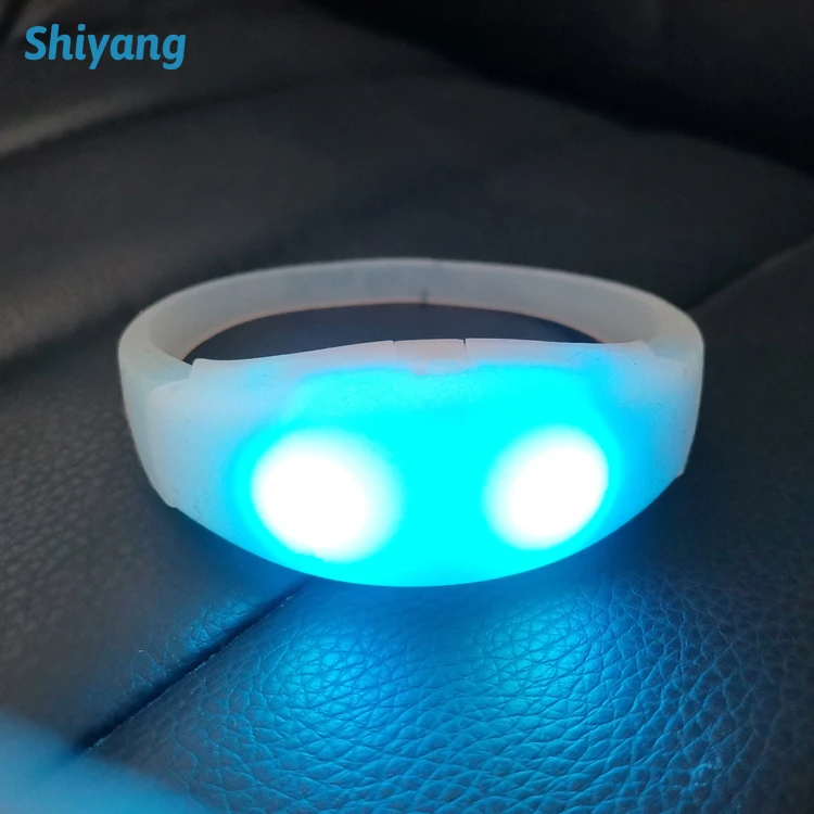 Music Concert Glow LED Flashing Bracelets Light up Wristbands Sound Activated LED Bracelets