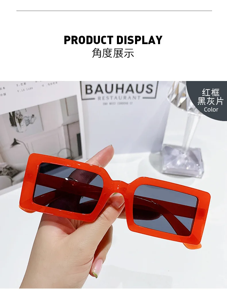 25977 Promotion Vintage Small Rectangle Sunglasses Luxury Brand Designer Square Glasses Shades 6010