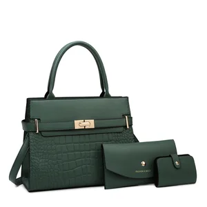 2023 Wholesale New Women's Luxury Zipper Crossbody Bag Retro Alligator Leather Handbag Set Ladies' Bag Fashion Shoulder Handbag