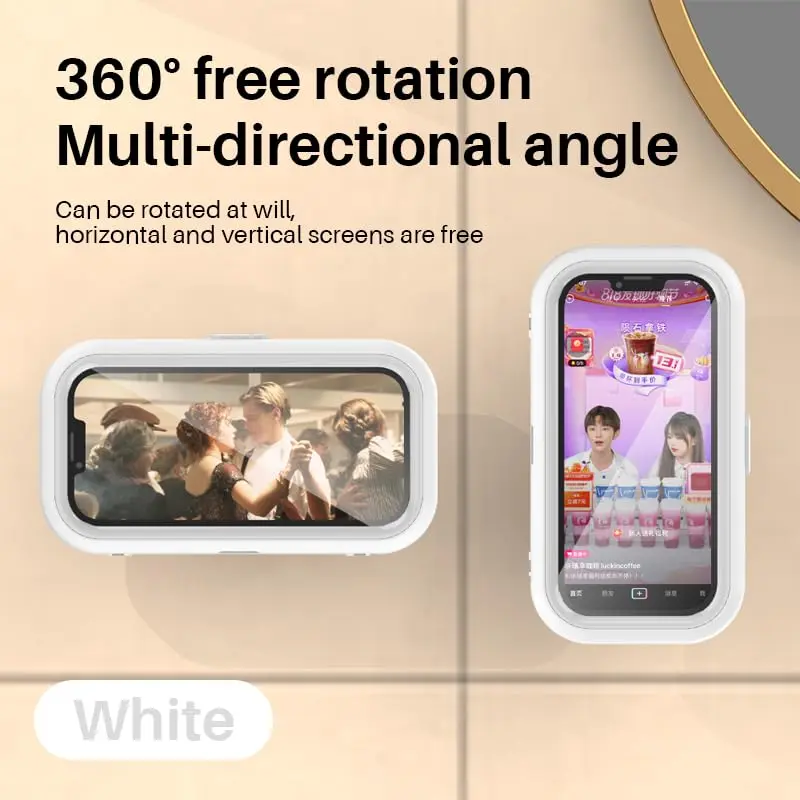 360 ° 可旋转扩展ABS浴室防水手机座