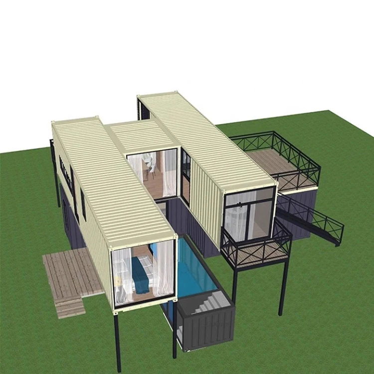 Manufactured Homes 40ft Luxury Container Haus Villa Container House