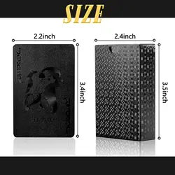 Водонепроницаемая покерная карта премиум класса с индивидуальным принтом, пластиковые игральные карты с золотом 24 карата