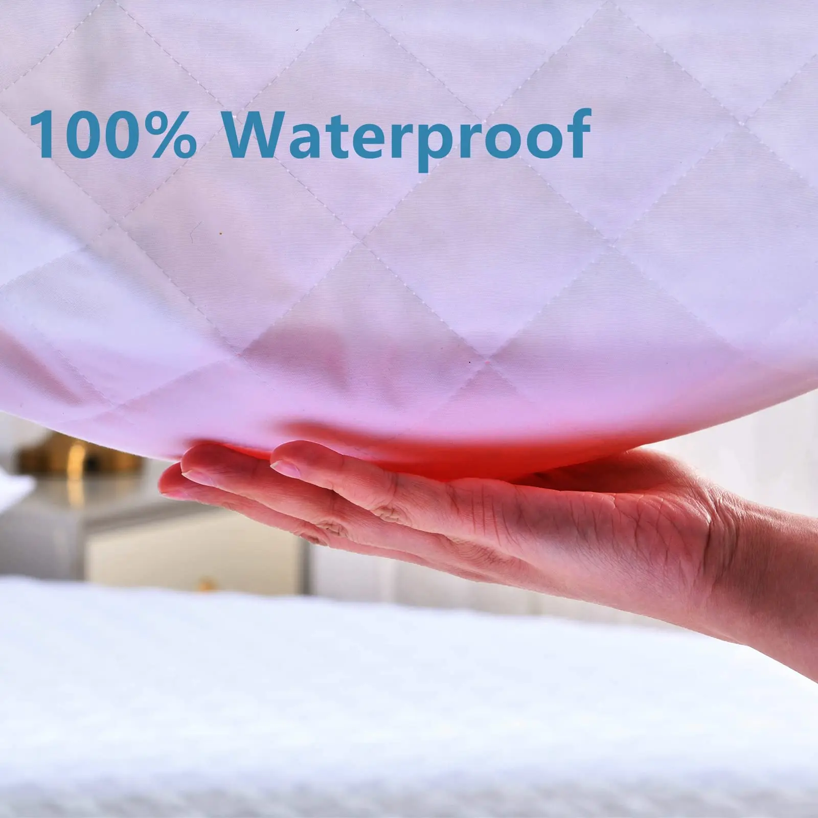 Solid Color 100% Waterproof Bed Protector