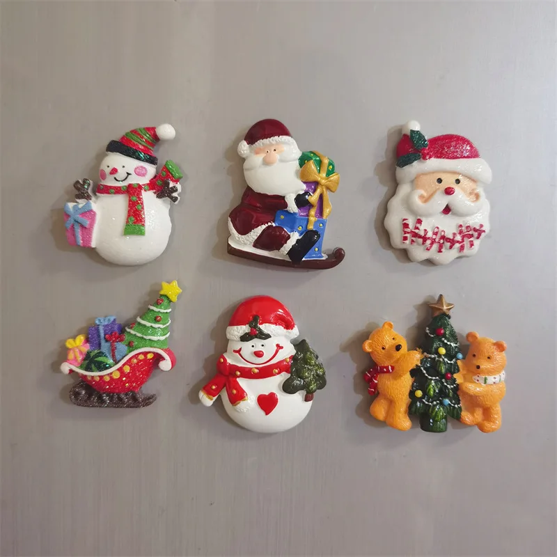 New Year Christmas old man first refrigerator sticker cross-border gift creative magnetic sticker three-dimensional window details