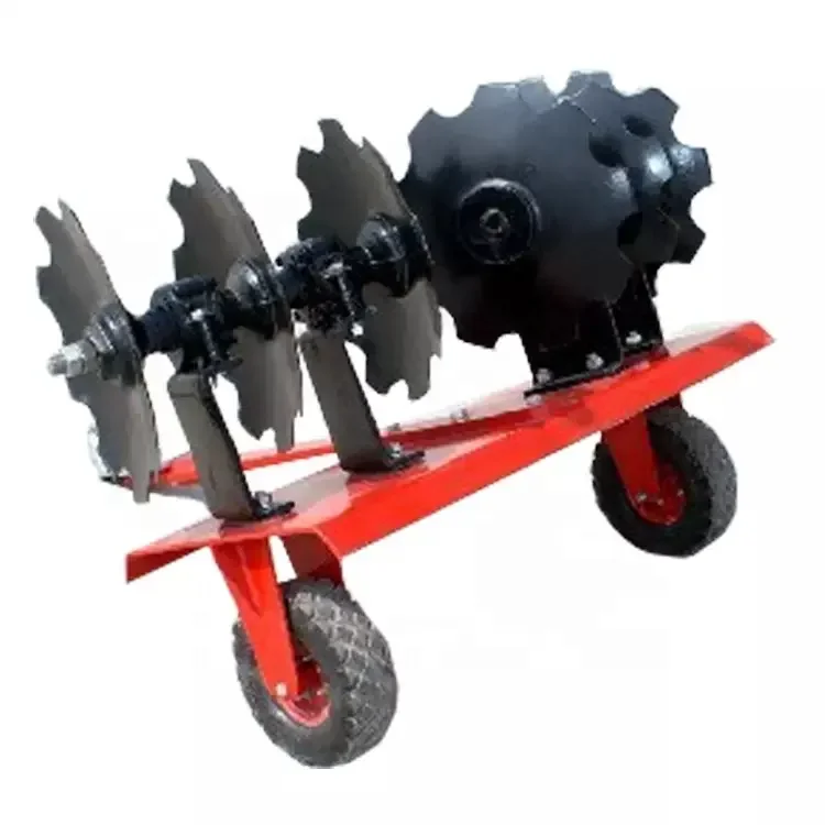 The Motorcycle Is Connected to a 6-disc ATV Disk Harrow,used Atv Disc Harrow