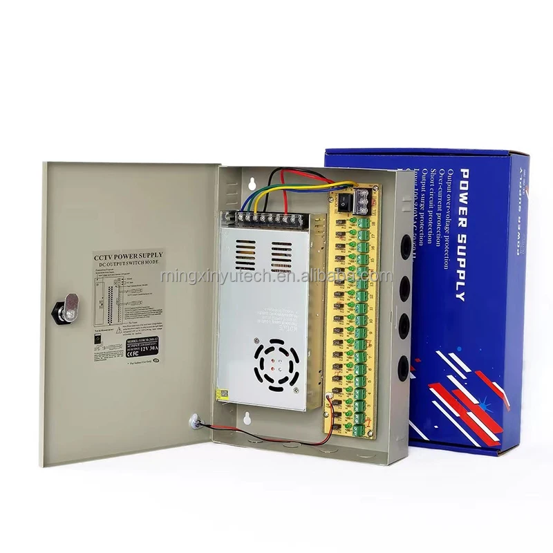 DC 12V 5A 4ch Output 60W Multiple CCTV Power Supply  CCTV Camera System Metal Box Switching Power Supply 12v 5a 10a 15a 20a 30a