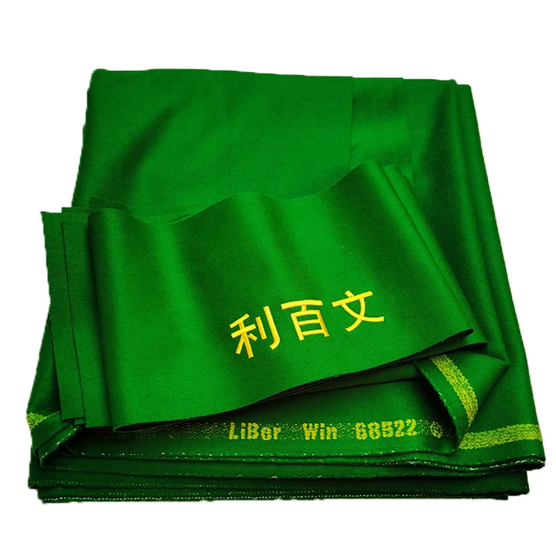 Chinese factory printed pool table cloth fancy worsted for 12FT snooker with bed and 
