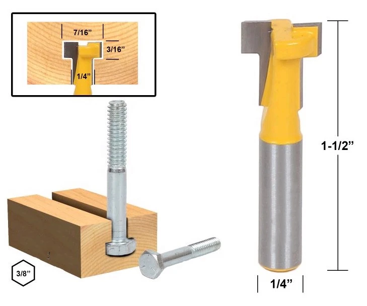 Keyhole "t" Slot Cuttters And Slat Wall Cutter Router Bits For