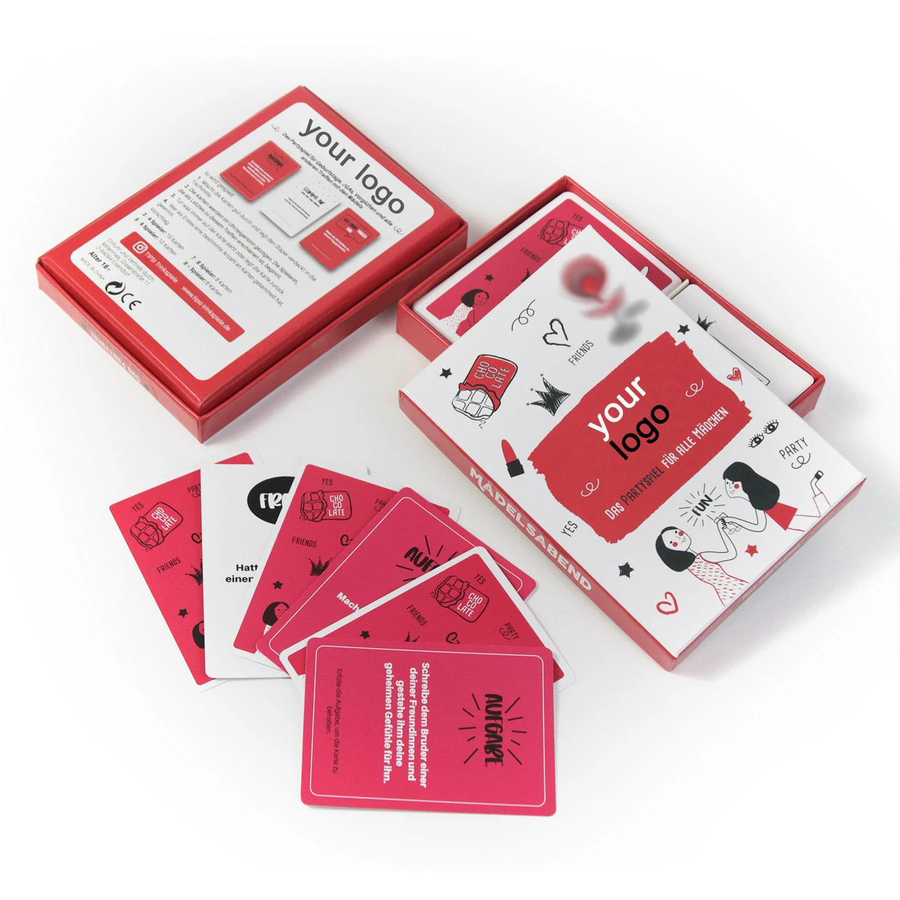 Китайская фабрика вечеринка питьевая игра карточная на заказ бумажная