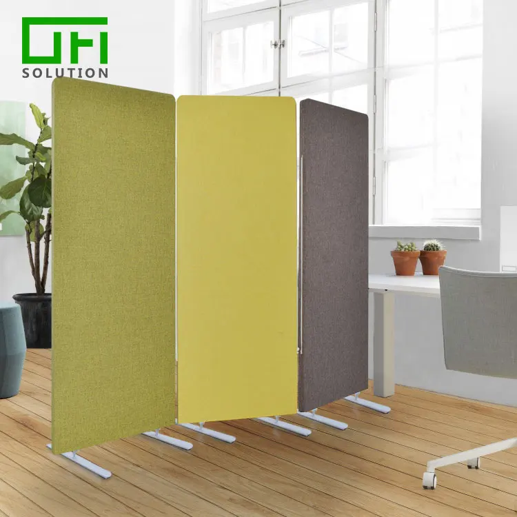 Sound Absorb Polyester PET Acoustic Panel Desk Noise Acoustic Partition Foldable Acoustic Divider Screen for Office