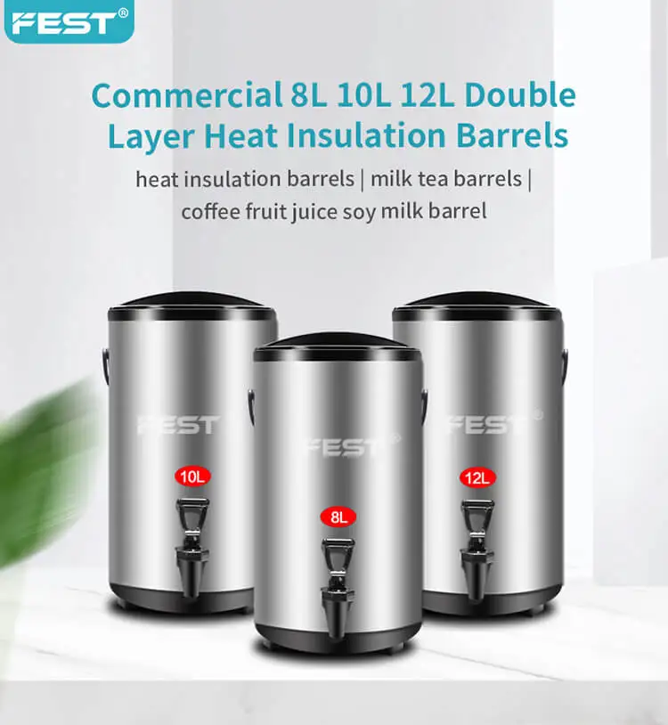 Stainless Steel Tea Warmer Dispenser - 8L, 10L, 12L –