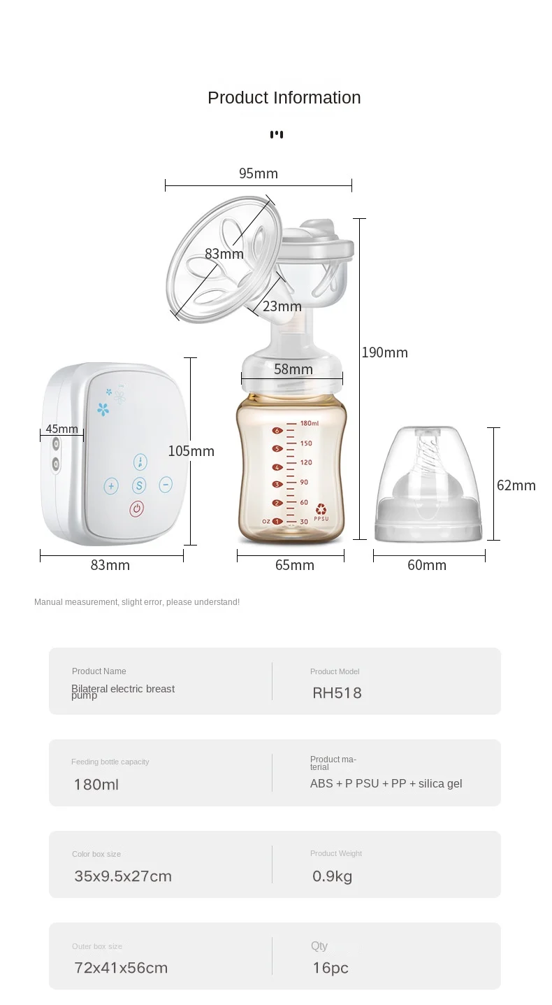 Factory Direct High Quality Mom Silicone Use Electric Double Breast