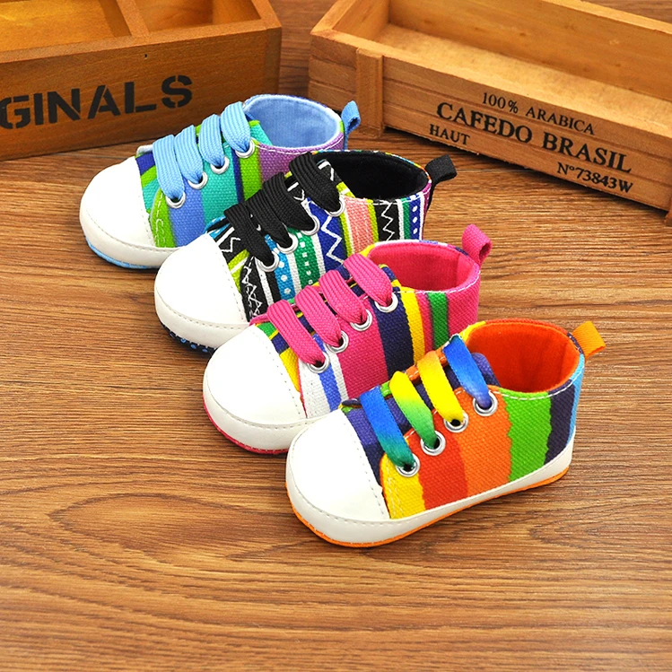 New Arrival Cotton Sole Canvas Infant Baby Shoes Unisex Walking Baby Shoes