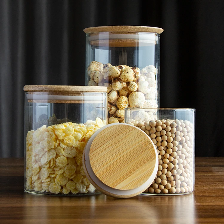 Eco-friendly High Borosilicate Glass Food Storage Jars