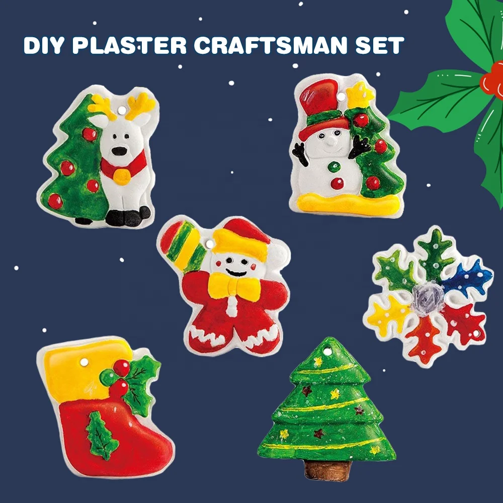 Christmas Painting Kit For Boys Girls Diy Plaster Painting - Temu