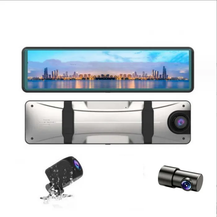 X13 10 Inch Touch Screen Stream Media Car DVR Dash Cam Dual Lens Rear View Mirror Dashcam Video Driving Recorder Car Dash Camera