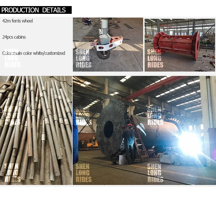 Factory Sale Outdoor Playground Equipment 15/20/25.8/30/42/46/50/88M Ferris Wheel Commercial Amusement Park Rides