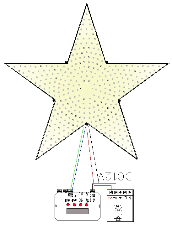 Rgb Led Star Connection DC12V Auto RGB LED Star Shape Panel Light Fun Attraction Fairground ...