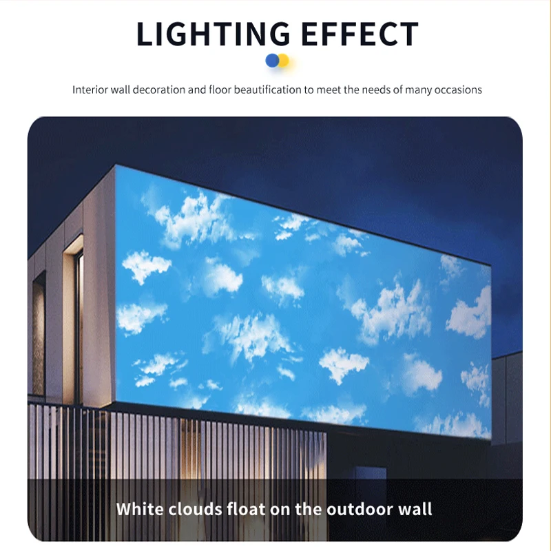 Blue sky white cloud advertising projection light