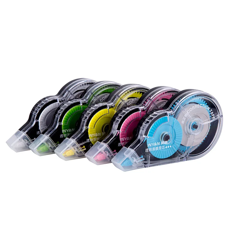 Оптовая продажа креативный стираемый клей 5 мм * 12 м Корректирующая лента свежая двусторонняя липкая Геометрическая моделирующая