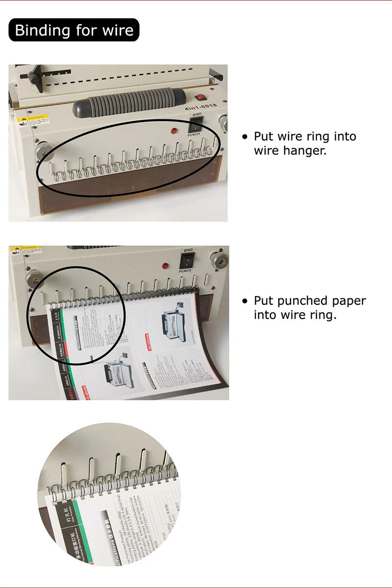 Multi-function 4 in 1 Electric Document Punching &Binding Machine Comb Binding Machine and Spiral Binding Machine