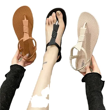 Women's Summer Fashion New Diamond Beach Sandals Herringbone Slippers Versatile Women's Shoes and Sandals