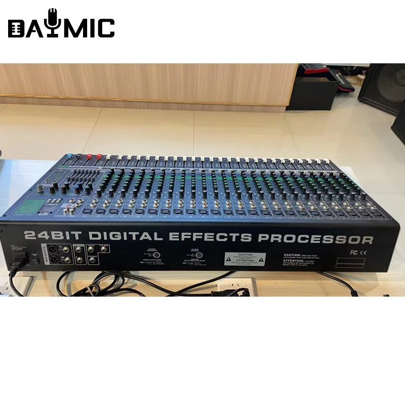 Professional 24 Channel Audio Mixer Console Studio DJ DSP Sound ...
