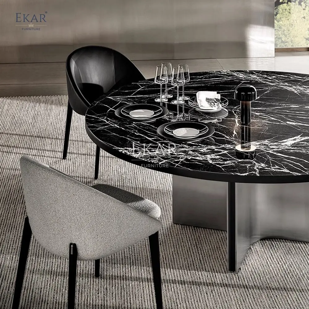 product bulgari black high gloss marble dining table modern solid wood design for home office or bedroom use versatile table tops-67