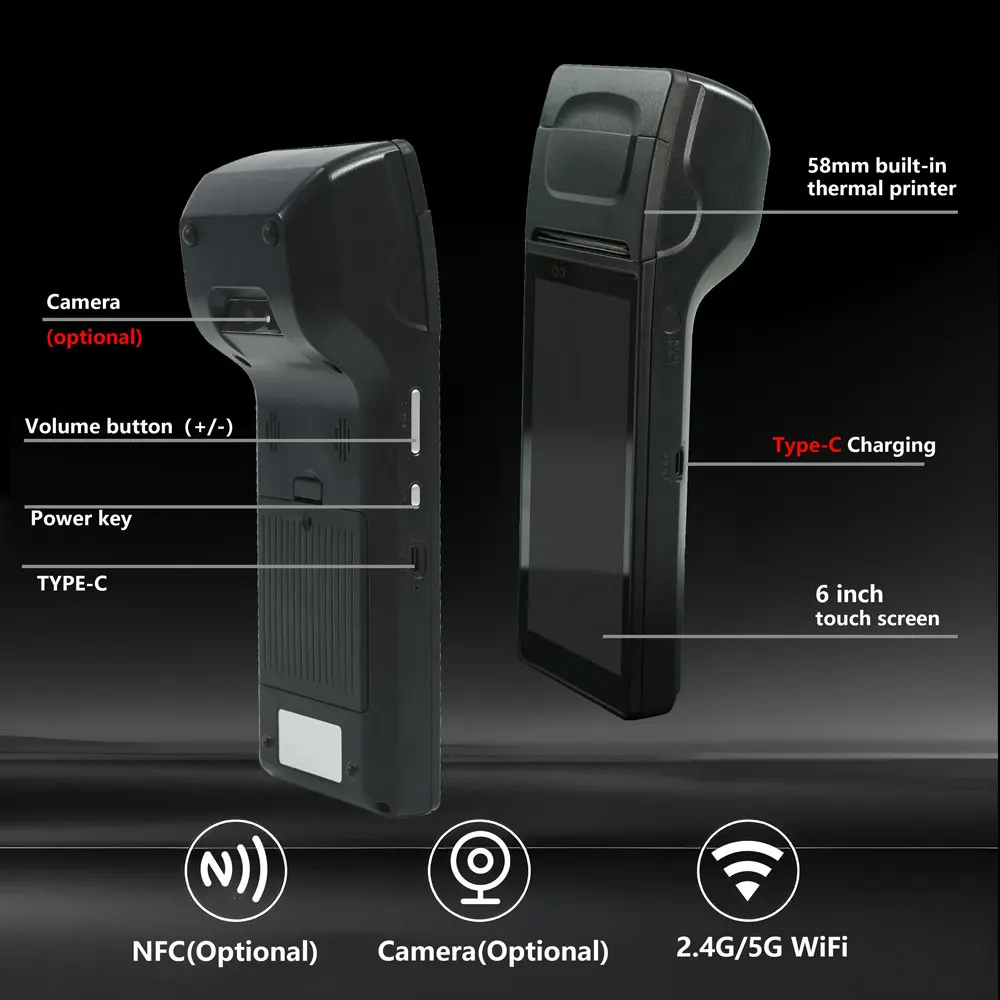 GOODCOM Android 14 POS 58mm Built-in Printer with Mobile Pos Terminal  LOYVERSE APP