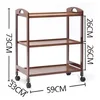 Brown three-tiered food cart