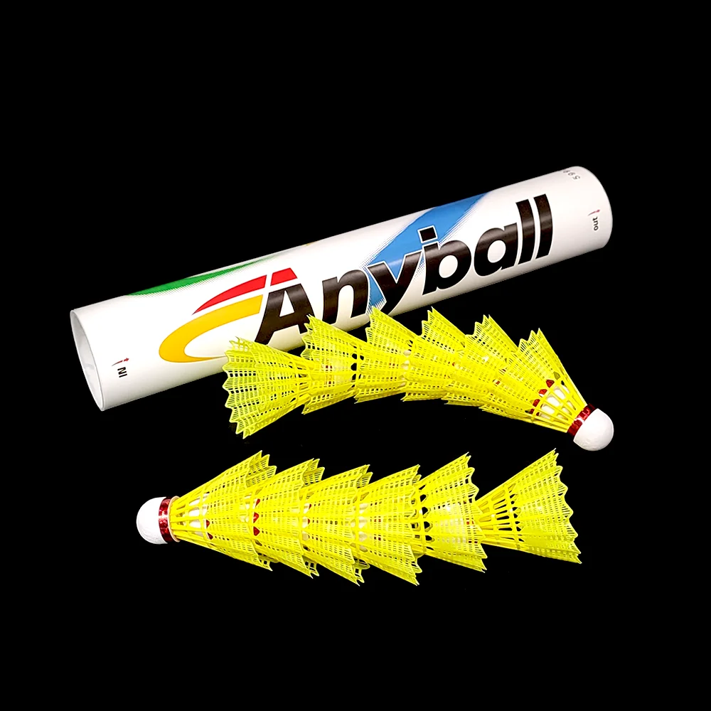 Cheap China Factory Wholesale Nylon Training Shuttlecock Yellow Nylon Leaf Badminton Shuttlecock Nylon Badminton