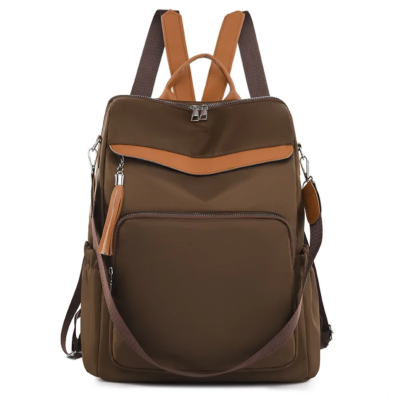 NEW Casual Female Travel Backpack School Bags Wholesale Big Capacity Color Contrast Backpack Anti-theft Backpack