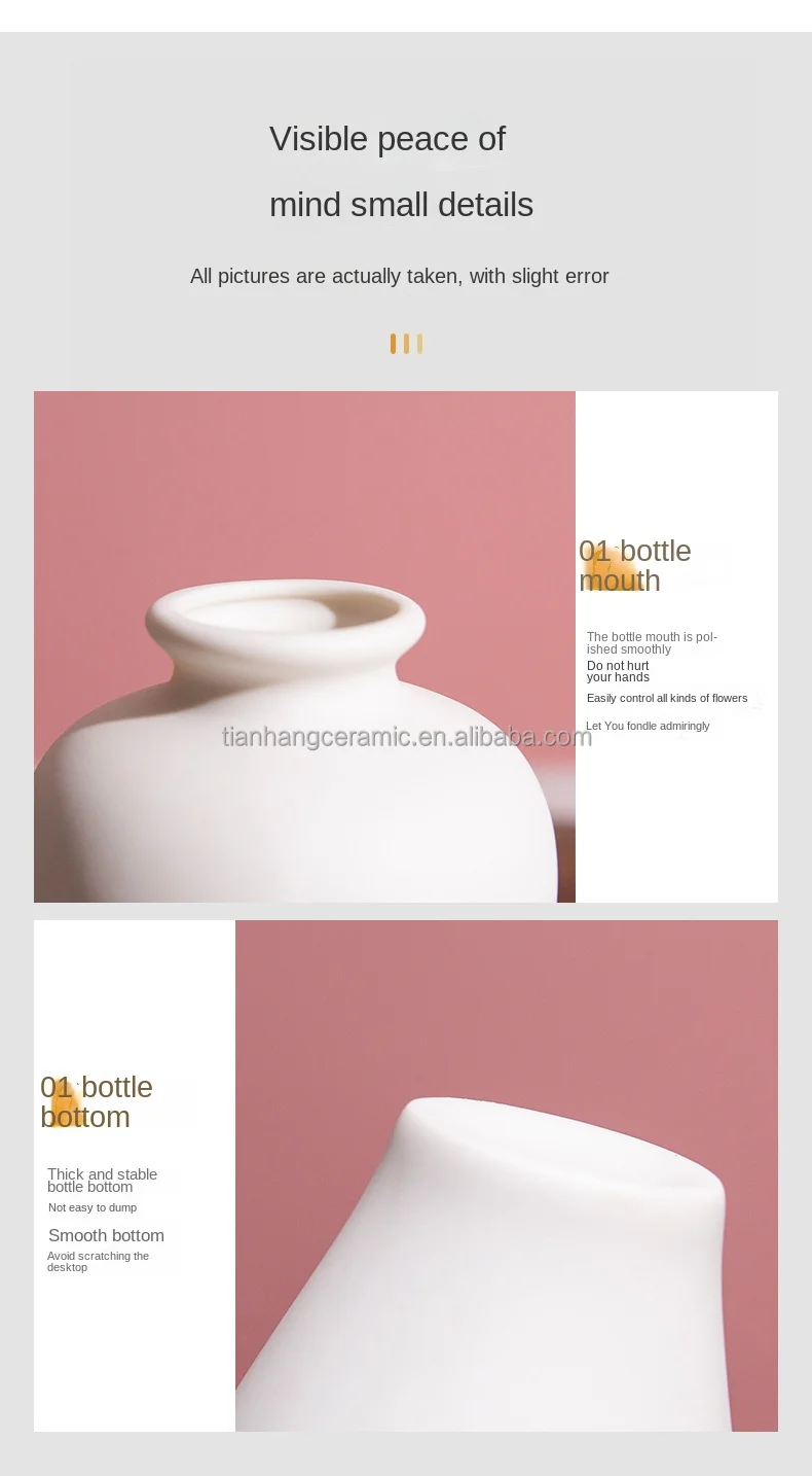 Custom Logo  Simple White Modern Luxury  Vase For Home Decor Ceramic Minimalism Porcelain  Flower Vase For Office Decoration.jpg