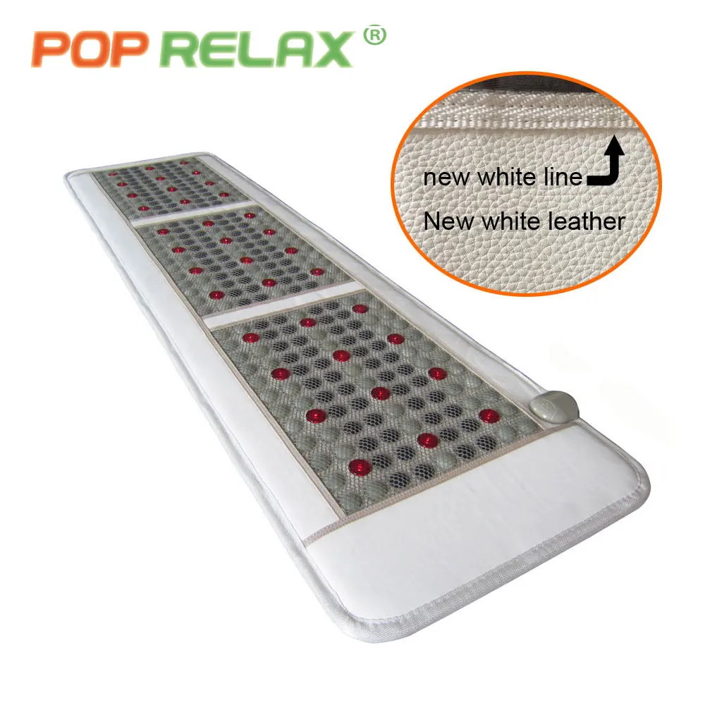 POP RELAX Photon Jade Tourmaline Mattress Price Led Light Mat PEMF VLF FIR Thermal Massage MAT Infrared Heating Pads