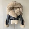 Black+beige fur