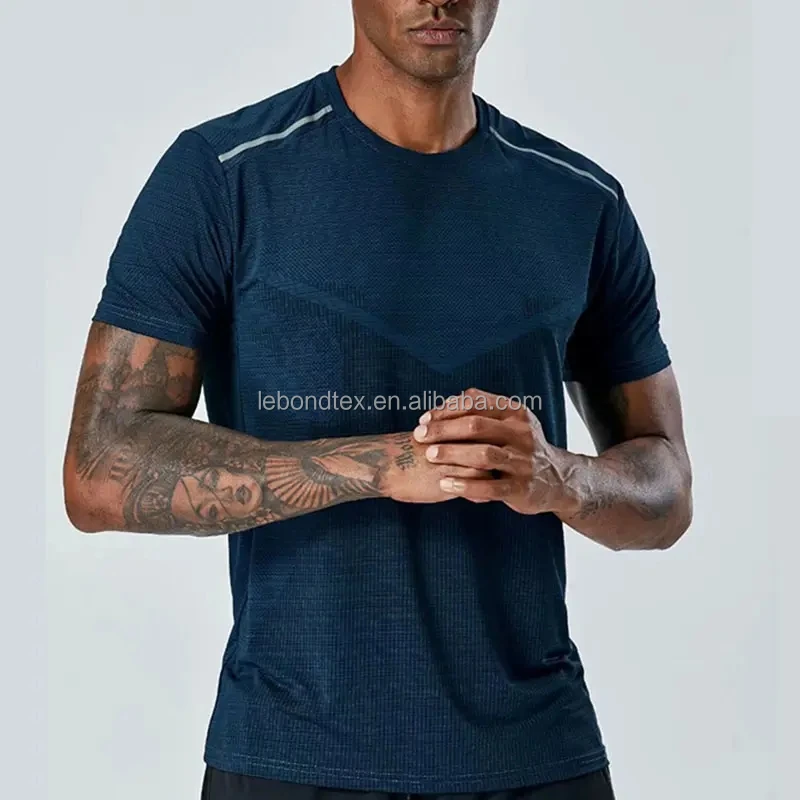 Wholesale Custom Logo Blank T Shirts Compressed Quick Dry Activewear Gym Workout Run Tshirts