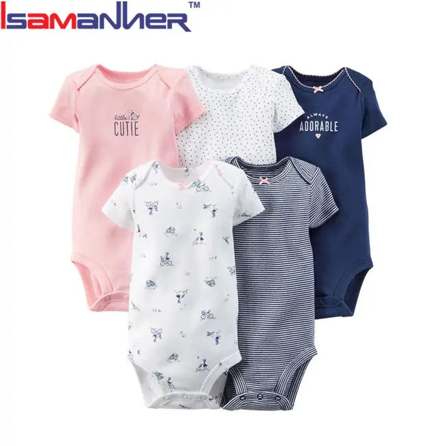 Летнее Детское боди с коротким рукавом оптом Комбинезоны для младенцев