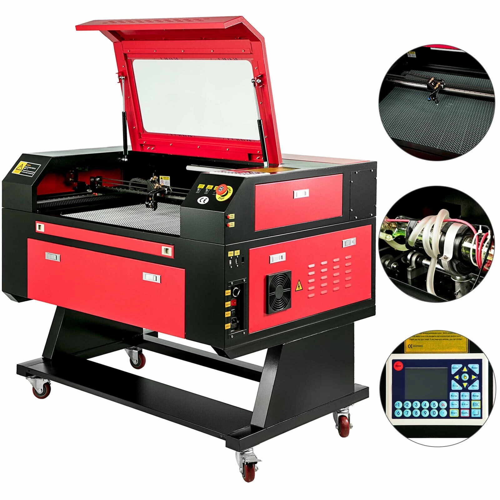 VEVOR Laser Engraver 80W CO2 Laser Engraving Machine 28X20 Inch Laser Cutting Machine with DSP Control System and USB Interface with CNC Router Rotary Axis 80mm 