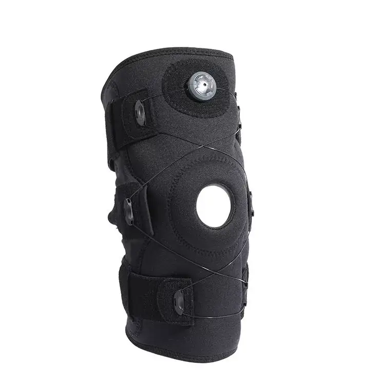 TJ-KM028 Hinged Knee Brace Adjustable Sports Fitness Brace Knee Protective Gear