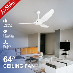 1stshine Ceiling Fan 64 Inches ABS Blades Power Saving Smart White Ceiling Fan with Remote Control